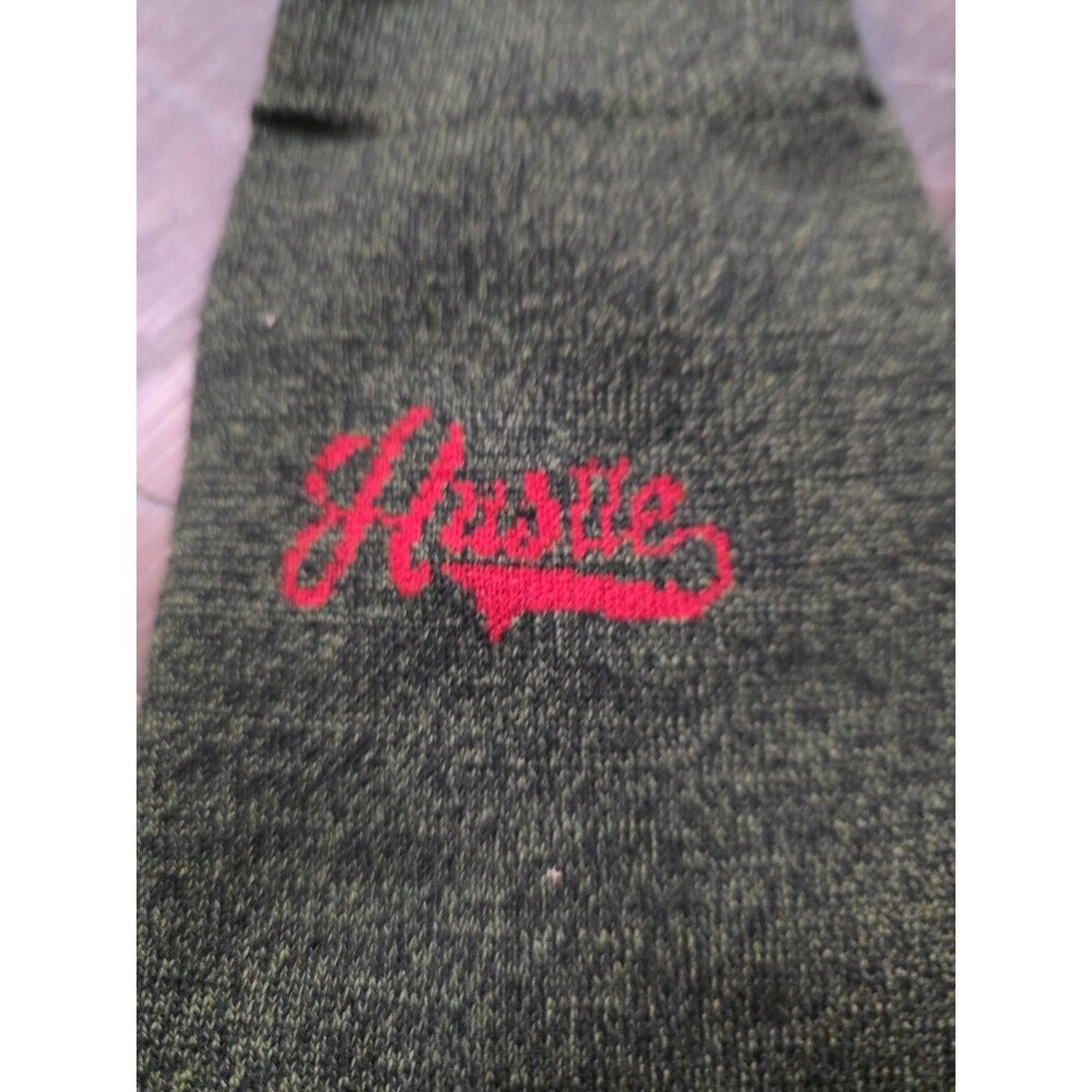 Steve Madden Socks Mens Size 10-13 Shoe Size 6-12.5 Green "Hustle" Cotton Blend